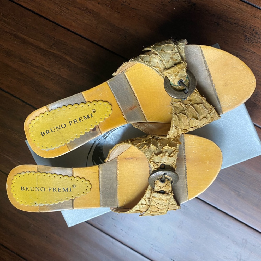 Bruno Premi - Yellow Kitten Heel - 7.5